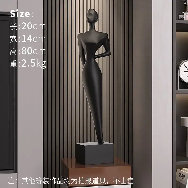 Black Matte Abstract Sculpture