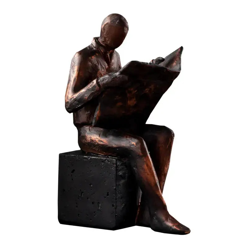 Black Abstract Sculpture Bookend