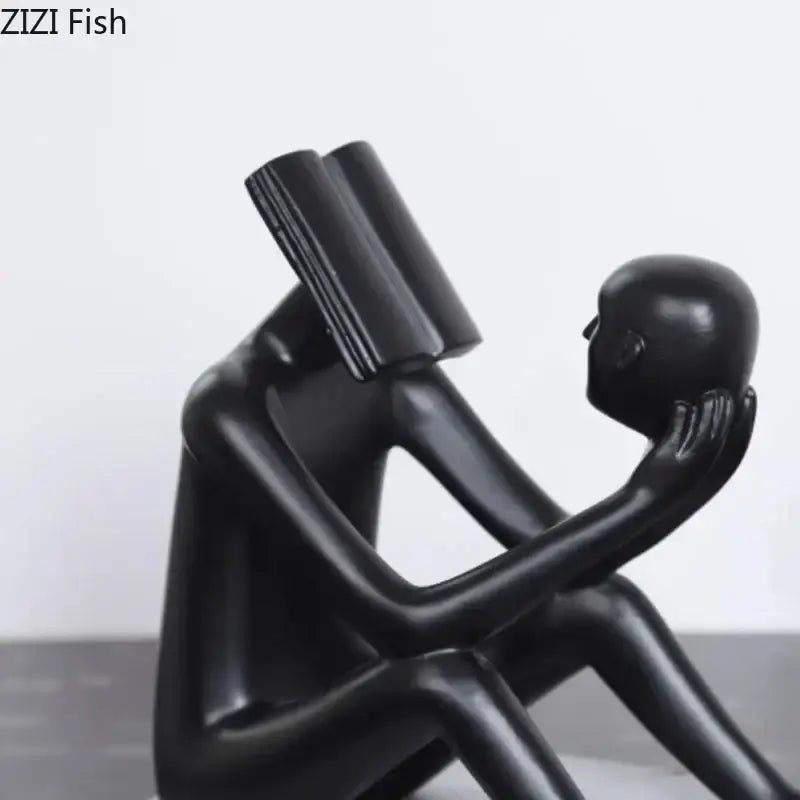 Black Glossy Figure Sculpture