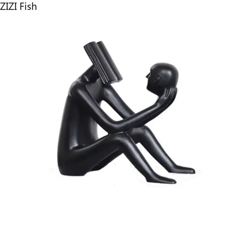 Black Glossy Figure Sculpture