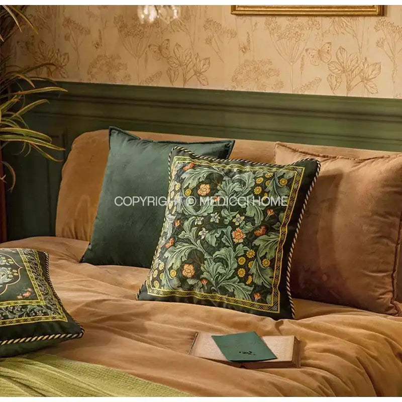 Emerald Green Velvet Pillow