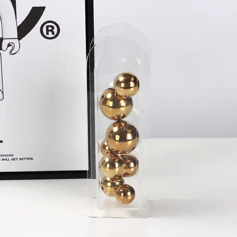Gold Silver Acrylic Vase