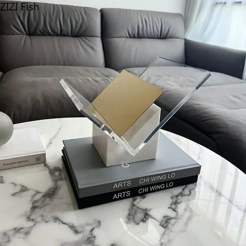 Acrylic Marble Base Bookshelf