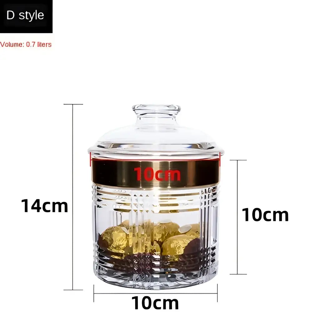 Gold Rim Acrylic Jars