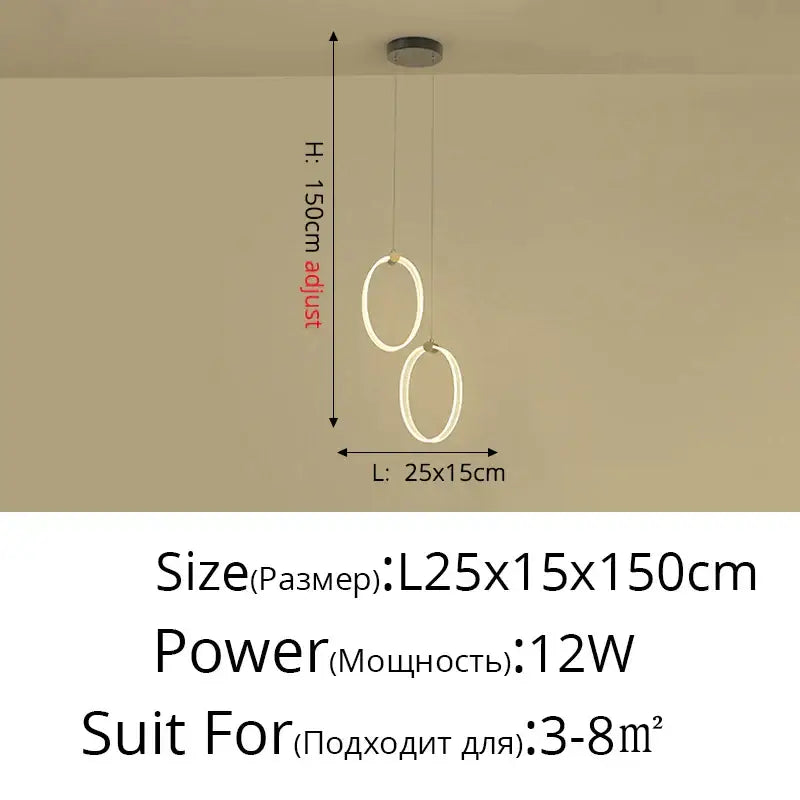 Acrylic Circle Chandelier Light