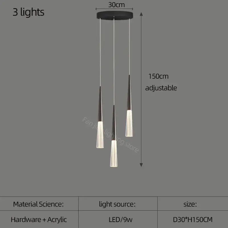 White Cone Pendant Light