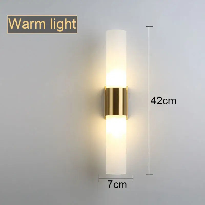 Gold Acrylic Cylinder Lamp