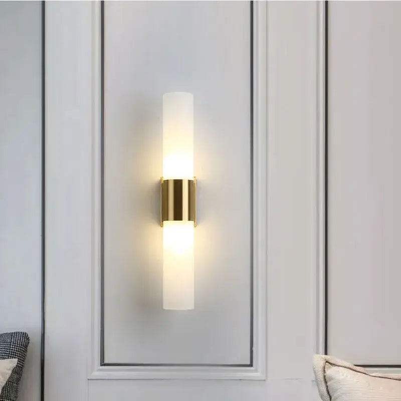 Gold Acrylic Cylinder Lamp