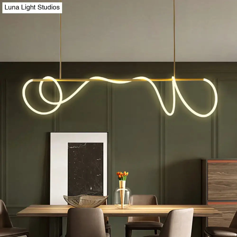 Gold Tube Pendant Light