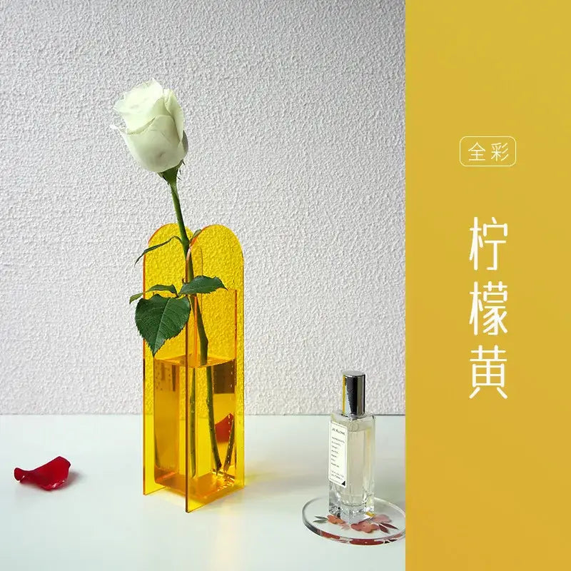 Rainbow Acrylic Flower Vase 22cm