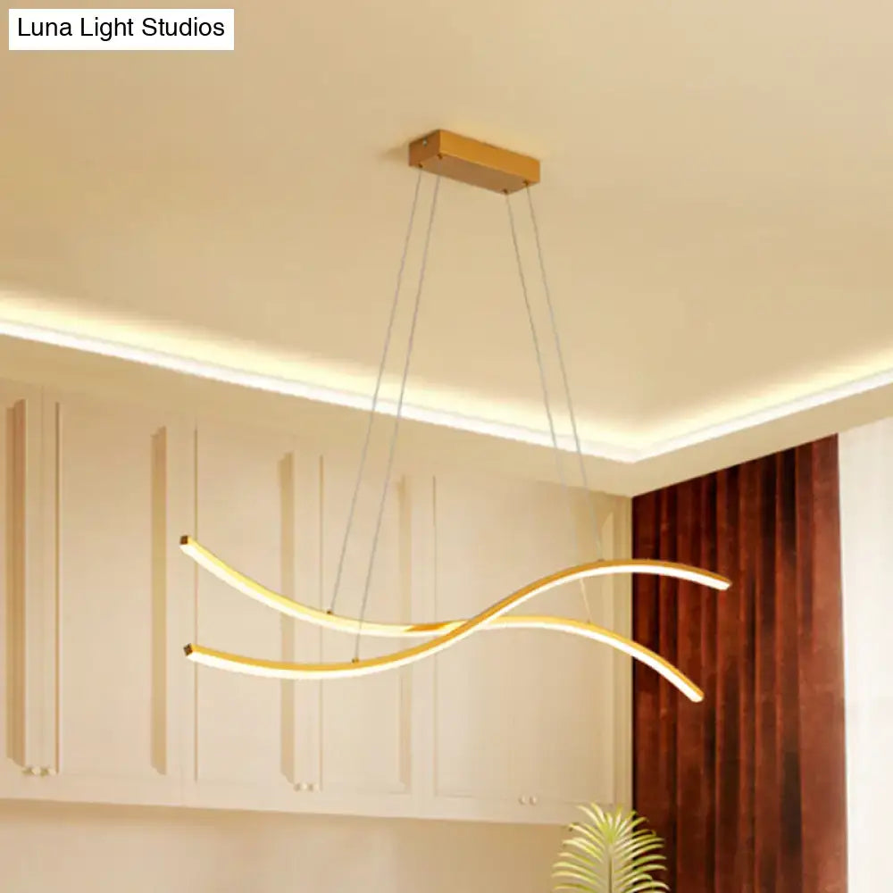 Gold Linear Pendant Light