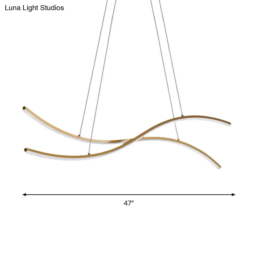 Gold Linear Pendant Light