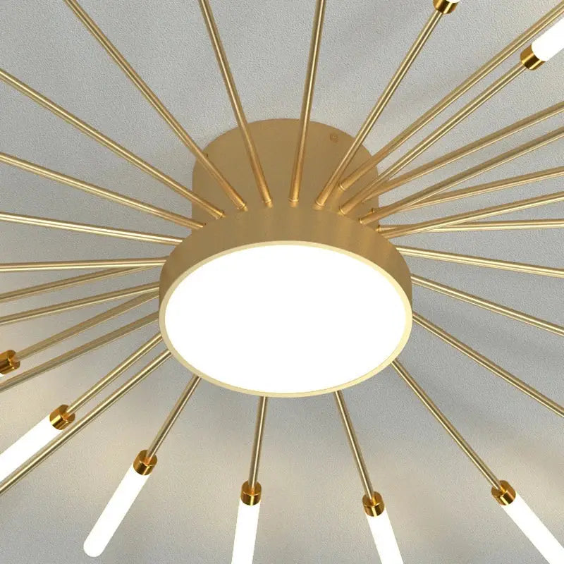 Gold Acrylic Sunflower Ceiling Lamp