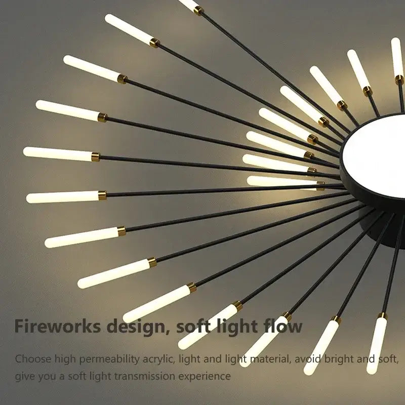 Gold Acrylic Sunflower Ceiling Lamp