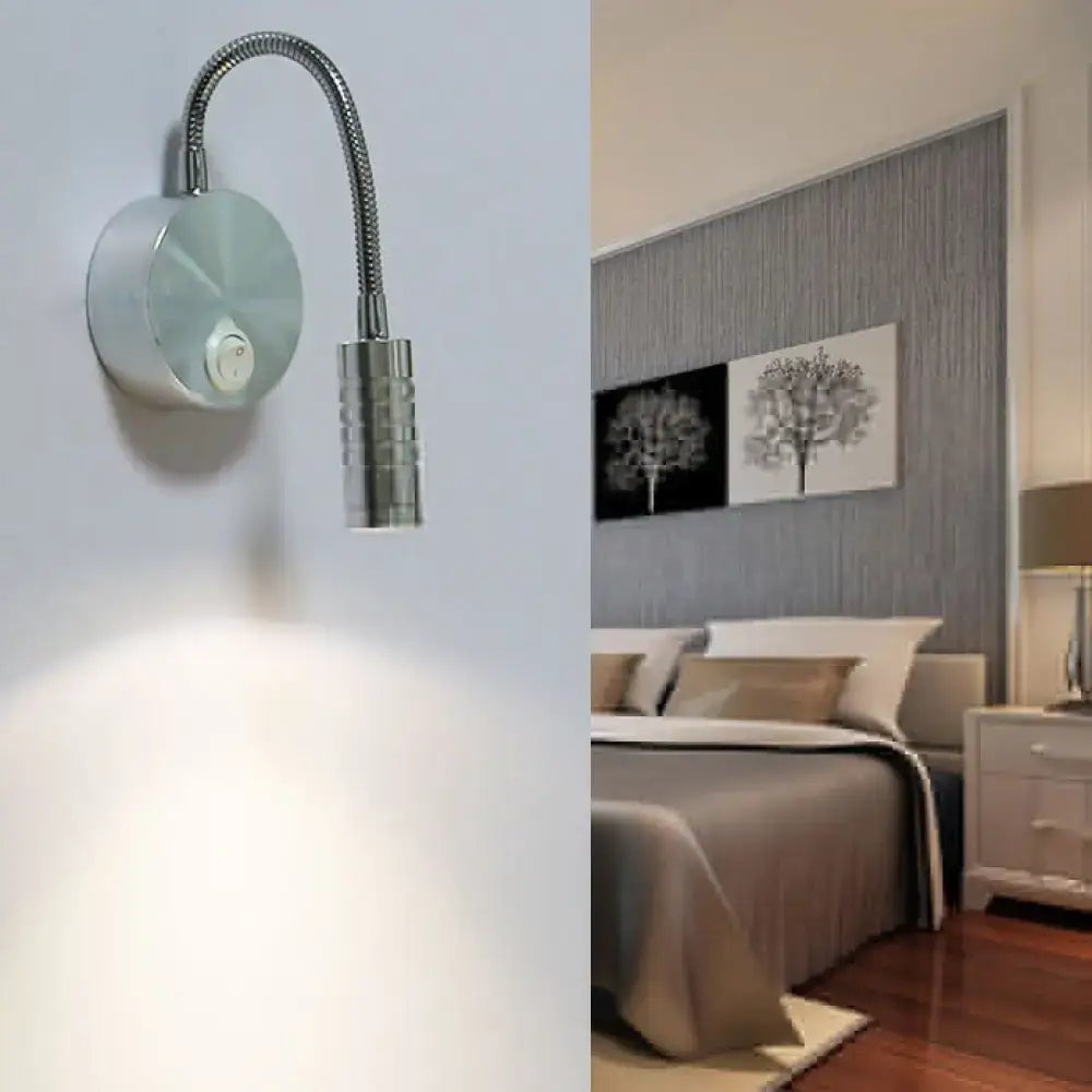 Chrome Cylinder Wall Lamp