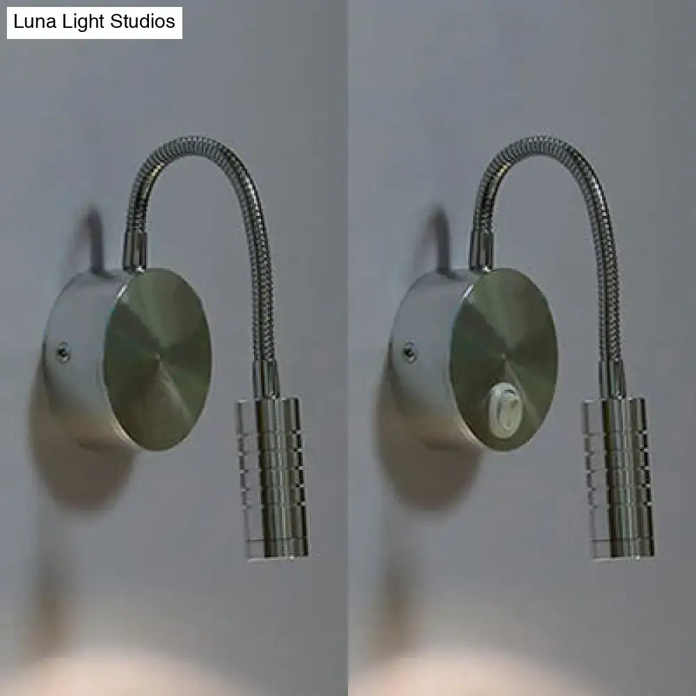 Chrome Cylinder Wall Lamp