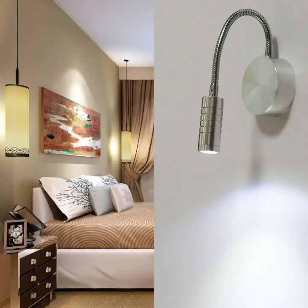 Chrome Cylinder Wall Lamp
