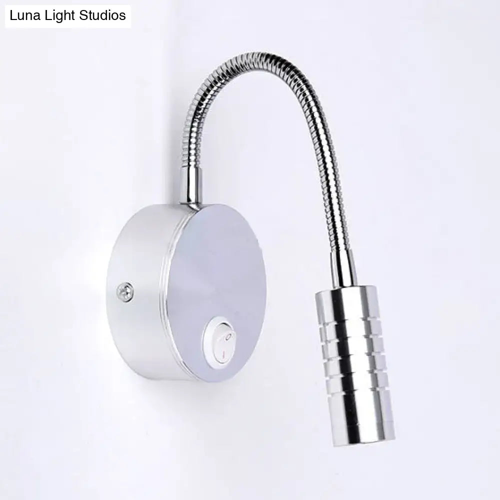 Chrome Cylinder Wall Lamp