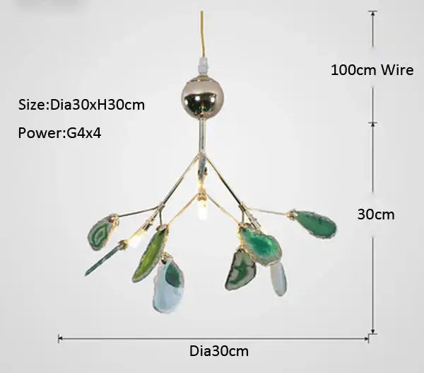 Gold Agate Branch Chandelier
