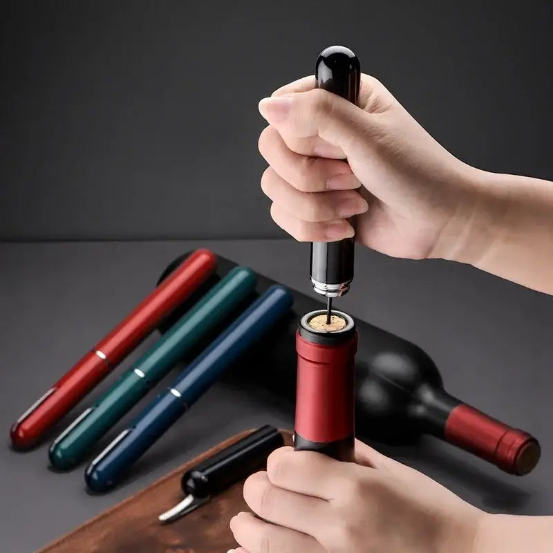 Black Air Pump Corkscrew
