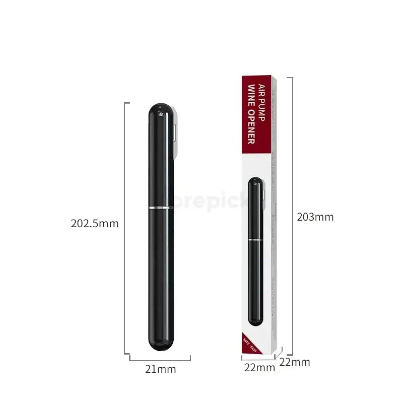 Black Air Pump Corkscrew