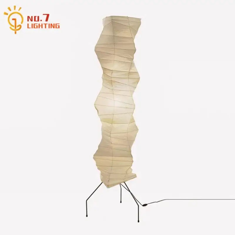Cream Paper Floor Lamp