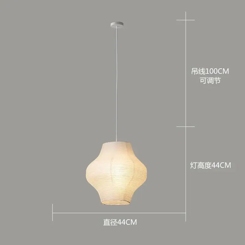 Wabi sabi akari rice paper pendant lamp living room lighting