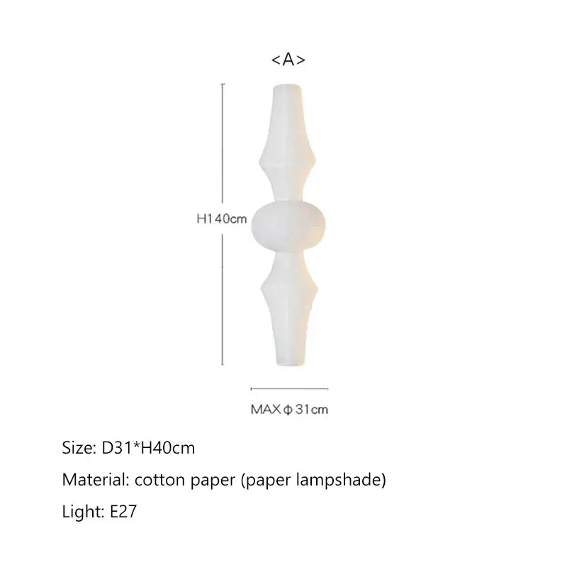Wabi sabi akari rice paper pendant lamp living room lighting