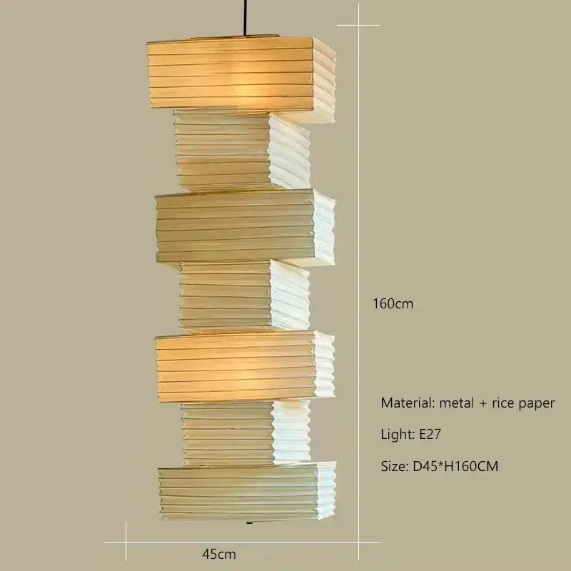 White Akari Paper Pendant