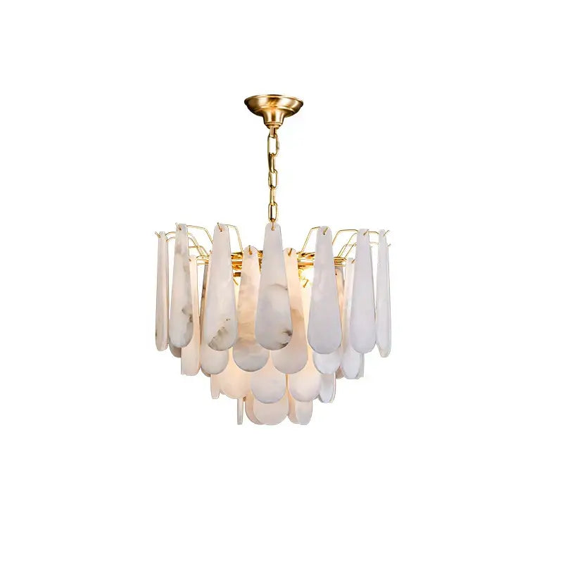 White Alabaster LED Chandelier