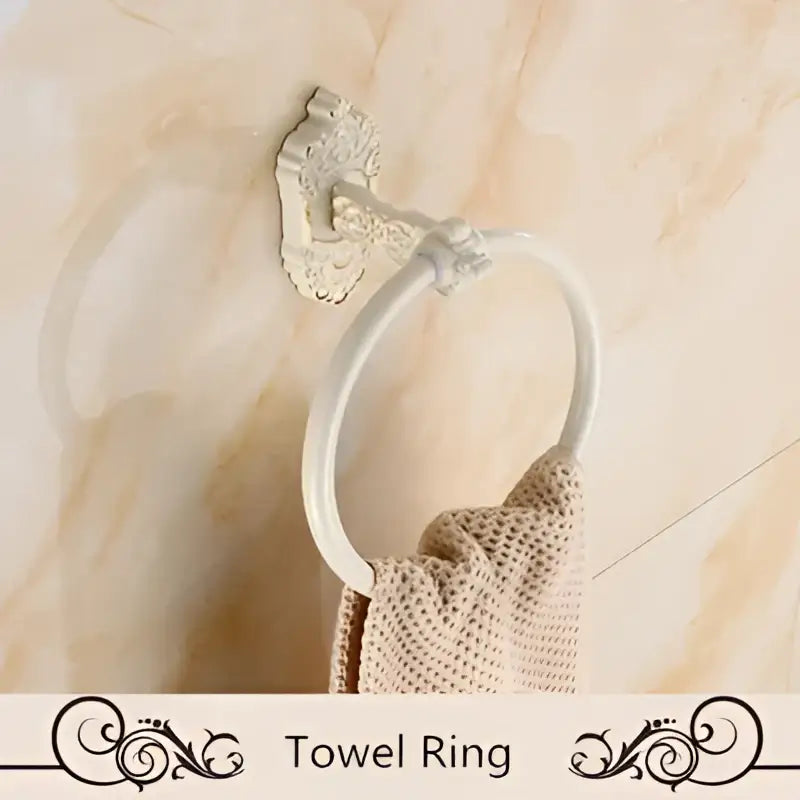 White Gold Bath Hardware Set