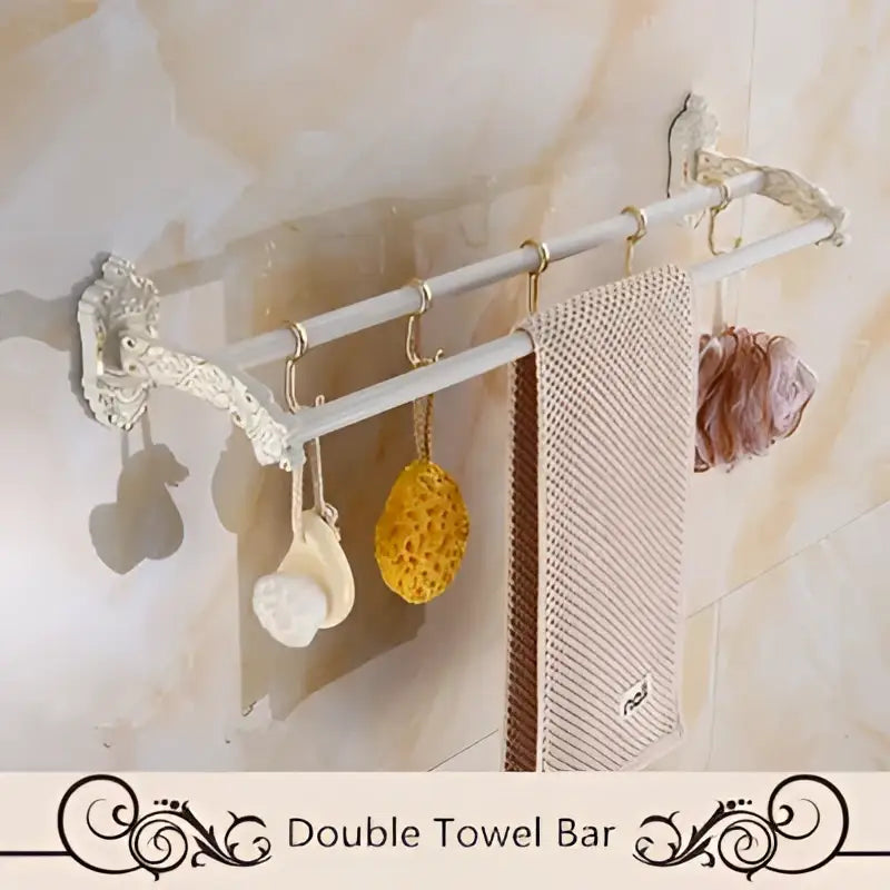 White Gold Bath Hardware Set