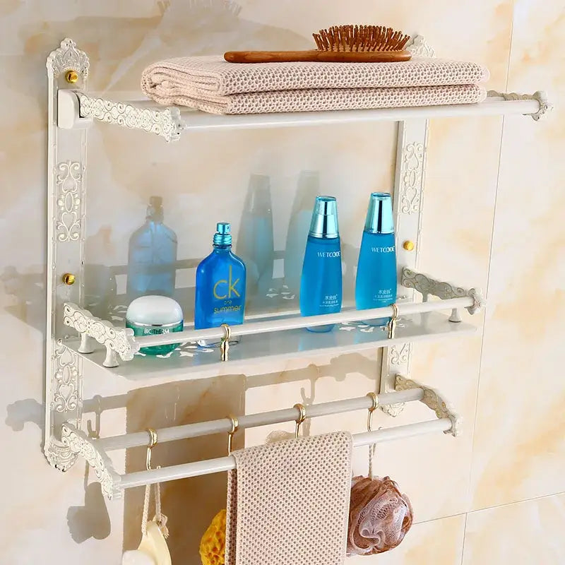 White Gold Bath Hardware Set