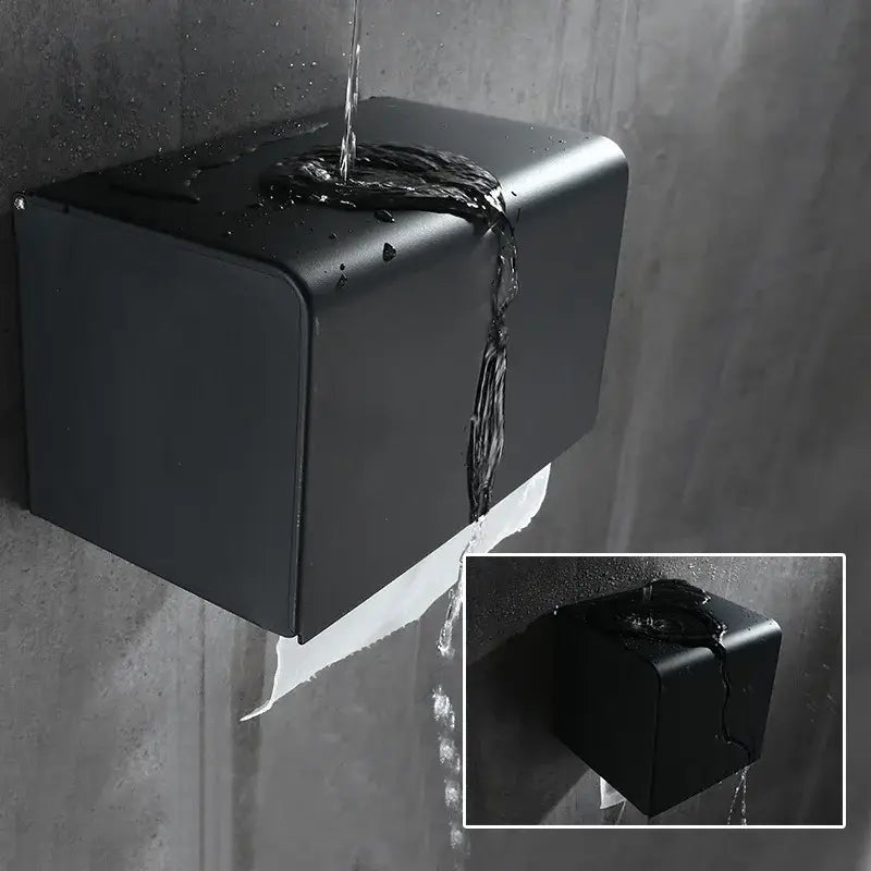 Black Wall Toilet Paper Rack
