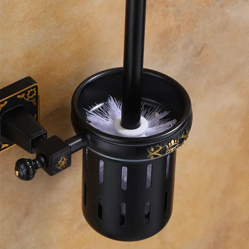 Brass Ceramic Brush Holder