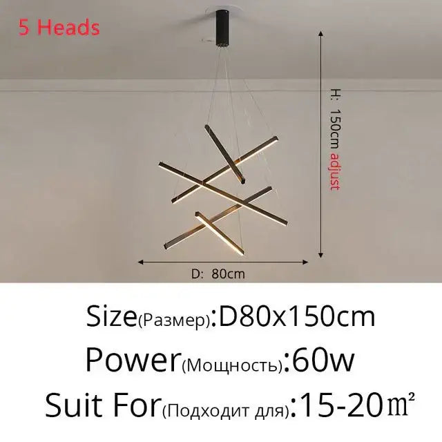 Gold Aluminum Ceiling Chandelier