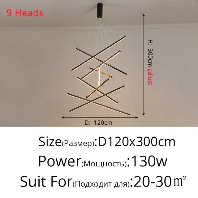 Gold Aluminum Ceiling Chandelier