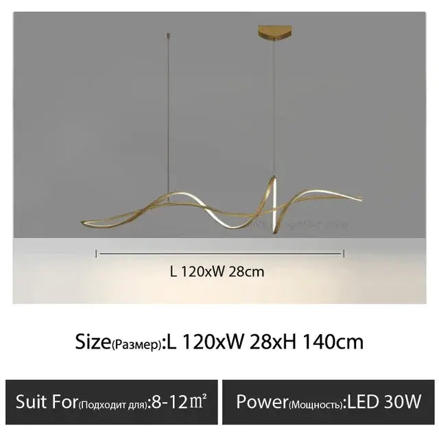 Silver Aluminum LED Chandelier