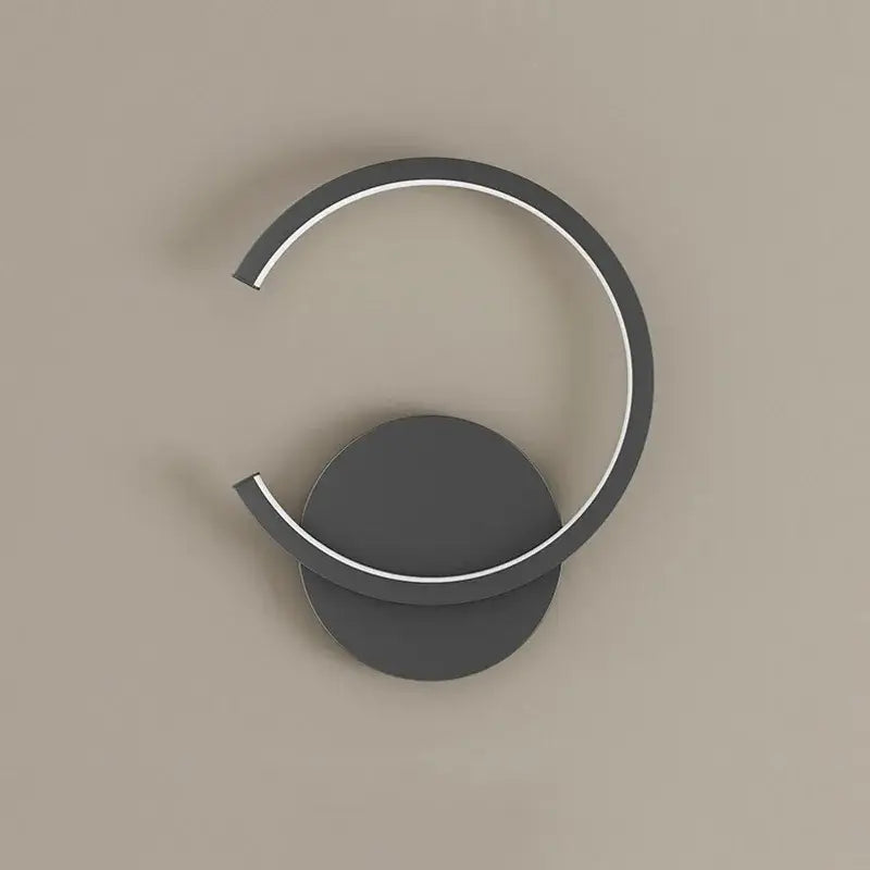 Black Circular Aluminum LED Wall Lamp 10W