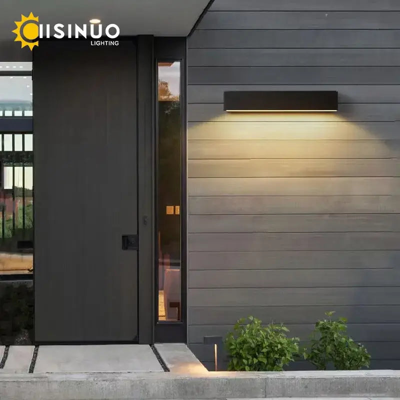 Black Waterproof Outdoor Wall Sconce 50cm