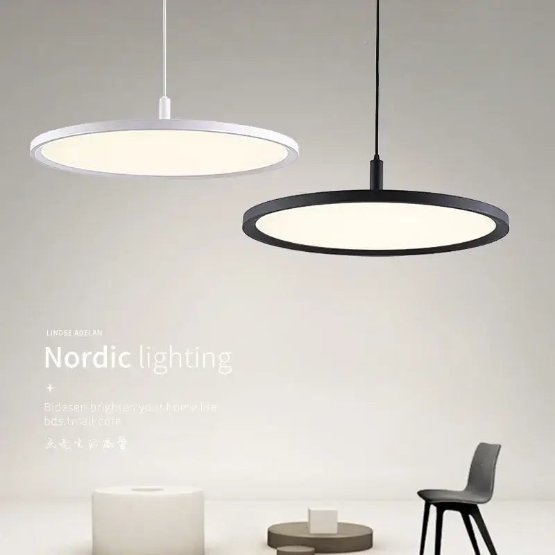 Black Aluminum LED Ring Pendant Light 60cm