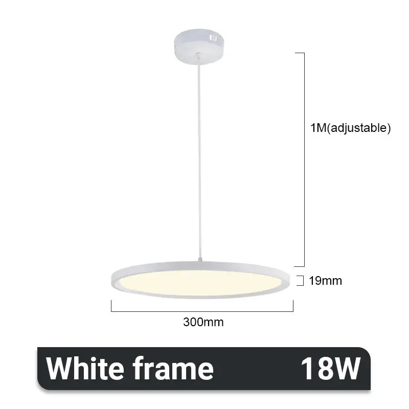 Black Aluminum LED Ring Pendant Light 60cm