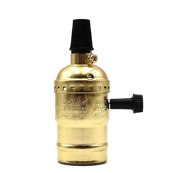 Vintage Brass Nickel Bulb Holder