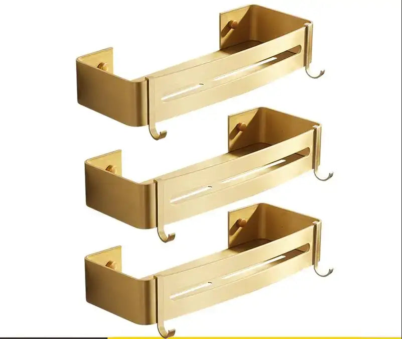 Gold Aluminum Shower Rack