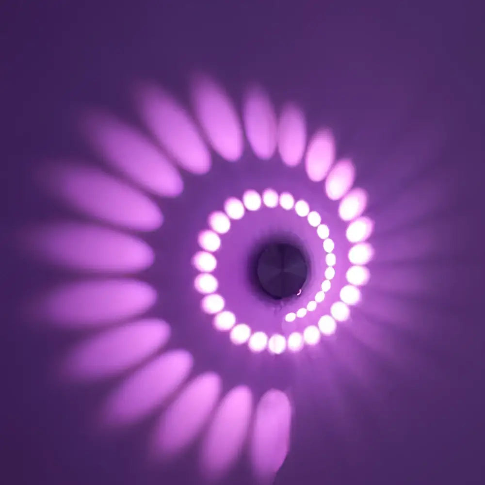 Blue Spiral LED Wall Lamp