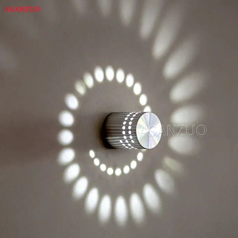 Blue Spiral LED Wall Lamp