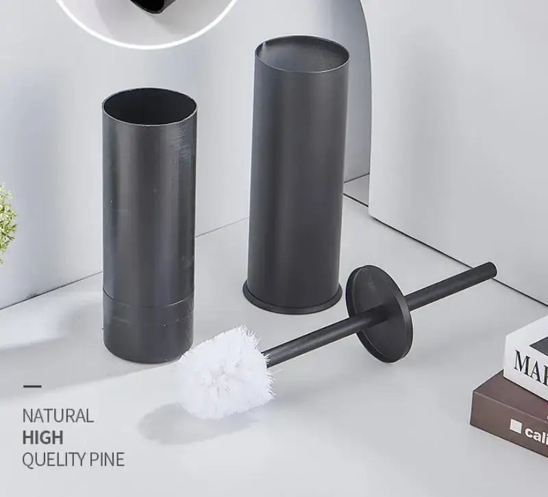 Black Aluminum Brush Holder
