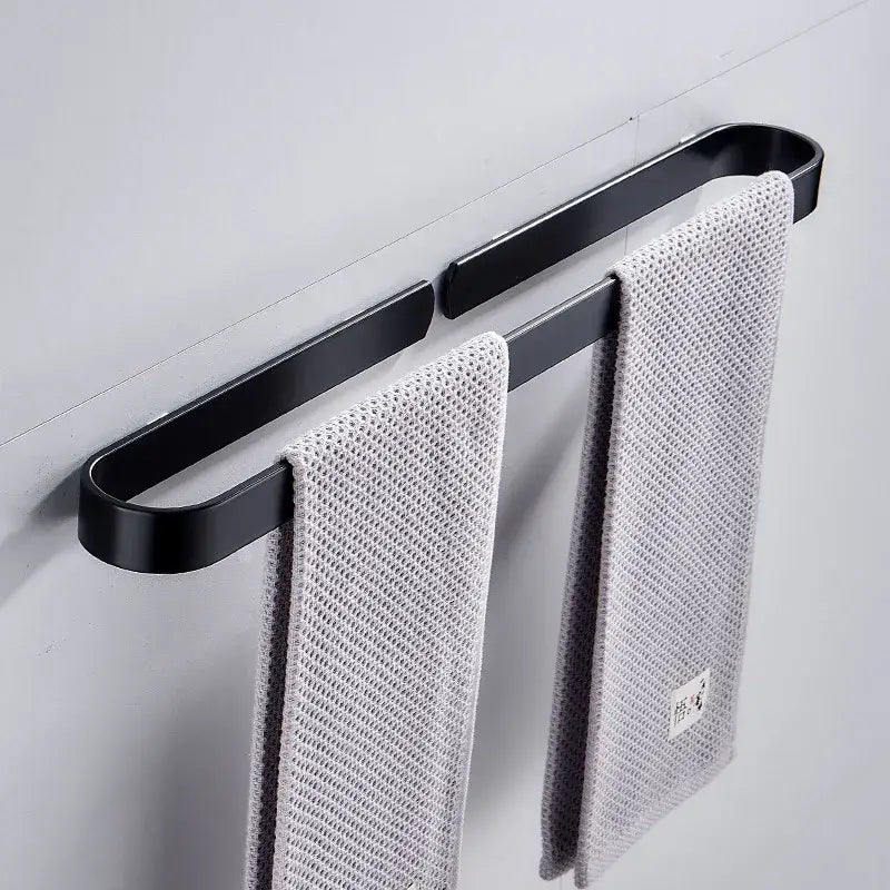 Black Aluminum Towel Bar