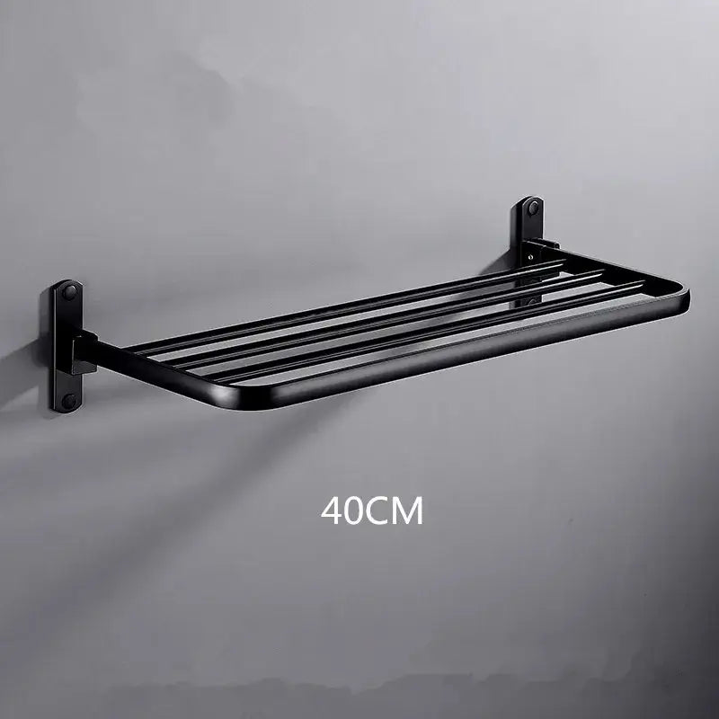 Aluminum Towel Rack Black