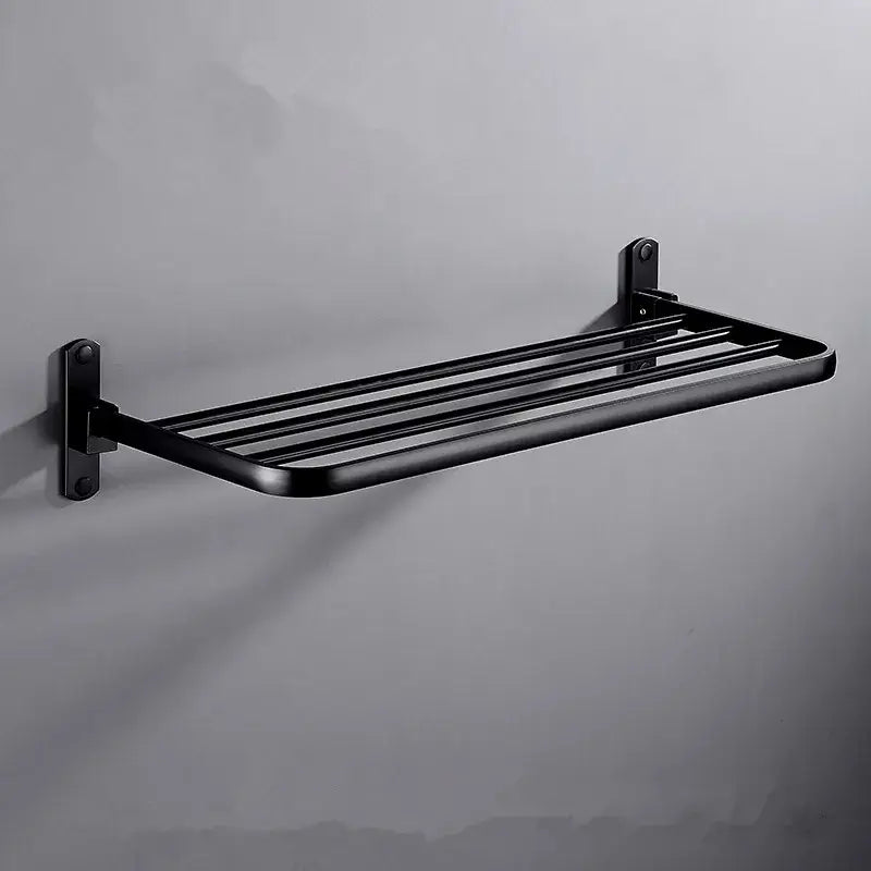 Aluminum Towel Rack Black